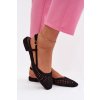 Prodyšné baleríny z eco semišu čierne farivelle / 2828 BLACK (Veľkosť 36)
