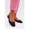 Prodyšné baleríny z eco semišu čierne farivelle / 2828 BLACK (Veľkosť 36)