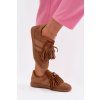 Dámske tenisky so strapcami camel dorivelle / 9052 CAMEL (Veľkosť 37)