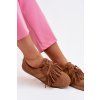 Dámske tenisky so strapcami camel dorivelle / 9052 CAMEL (Veľkosť 37)