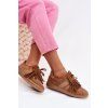 Dámske tenisky so strapcami camel dorivelle / 9052 CAMEL (Veľkosť 37)