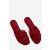 Plochké Dámske papuče s pásky bordové pavelle / D-012 WINE (Veľkosť 36)
