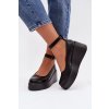 Dámske polobotky na platforme s remienkom čierne belvissa / BXJ9556 BLACK (Veľkosť 36)