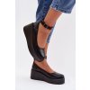 Dámske polobotky na platforme s remienkom čierne belvissa / BXJ9556 BLACK (Veľkosť 36)