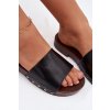 Dámske papuče s prackami na nízkom podpätku čierne brinalle / DM532 BLACK (Veľkosť 36)