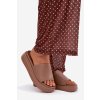Dámske papuče na platforme tmavo béžove tanelisse / 78-187 KHAKI (Veľkosť 36)
