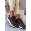 športové tenisky na platforme čokoládovo hnedé riadella / 24898 BROWN (Veľkosť 36)