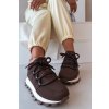 športové tenisky na platforme čokoládovo hnedé riadella / 24898 BROWN (Veľkosť 36)