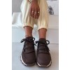 športové tenisky na platforme čokoládovo hnedé riadella / 24898 BROWN (Veľkosť 36)