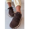 športové tenisky na platforme čokoládovo hnedé riadella / 24898 BROWN (Veľkosť 36)