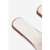 Dámske ploché papuče s bílými pásky marissae / CD377 WHITE (Veľkosť 38)