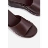 Dámske papuče na platforme so zlatými sponami hnedé arionne / 78-200 COFFEE (Veľkosť 36)