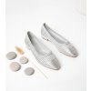 Dámske baleríny sivé kód 9110 - GM 9110-3 SILVER 38 - GM (Veľkosť 38)