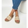 Dámske šľapky hnedé kód Béžové - GM 511-3 Béžové 38 - GM (Veľkosť 38)