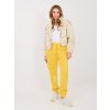 Moderné dámske športové tepláky kód CLM-DR-1107.98 (Farba Žltá, Veľkosť S)