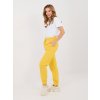 Moderné dámske športové tepláky kód CLM-DR-1107.98 (Farba Žltá, Veľkosť S)