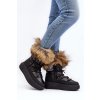Šnekové Dámske s kožušinou na platforme čierne nabilla / 23N26-6567 BLACK (Veľkosť 39)