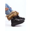 Šnekové Dámske s kožušinou na platforme čierne nabilla / 23N26-6567 BLACK (Veľkosť 39)
