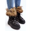 Šnekové Dámske s kožušinou na platforme čierne nabilla / 23N26-6567 BLACK (Veľkosť 39)