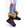 Šnekové Dámske s kožušinou na platforme čierne nabilla / 23N26-6567 BLACK (Veľkosť 39)