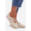 športové Dámske baleríny s pásky béžove farvessa / DKB9927 BEIGE (Veľkosť 36)