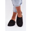 Dámske ploché nazouváky z eco semišu čierne veronelle / DM505 BLACK (Veľkosť 36)