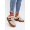 Dámske tenisky na platforme béžove janivelle / 25SP26-9086 BEIGE/MUL (Veľkosť 36)
