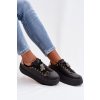 Dámske tenisky na platforme s prackami medved srdce čierne selorissa / 24SP26-4758 BLACK (Veľkosť 36)