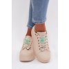 Dámske tenisky na platforme s přívesky medvídek srdce béžove selorissa / 24SP26-4758 BEIGE (Veľkosť 36)