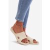 Klasické Dámske béžove papuče juniria / 22SD11-2520 BEIGE (Veľkosť 36)