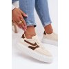Dámske tenisky na platforme s z eko semišuem béžove cadrina / A88-225 BEIGE (Veľkosť 36)