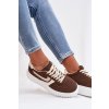 Dámske tenisky na platforme z eco semišu hnedé cadrina / A88-225 BROWN (Veľkosť 36)