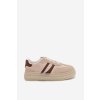 Dámske tenisky na platforme béžove galleria / A021 BEIGE (Veľkosť 36)