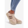 Dámske tenisky na platforme béžove galleria / A021 BEIGE (Veľkosť 36)