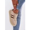 Dámske tenisky na platforme béžove galleria / A021 BEIGE (Veľkosť 36)