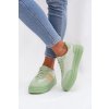 Dámske tenisky na platforme zelené galleria / A021 GREEN (Veľkosť 36)