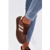 Dámske tenisky na platforme hnedé galleria / A021 BROWN (Veľkosť 36)