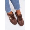 Dámske tenisky na platforme hnedé galleria / A021 BROWN (Veľkosť 36)
