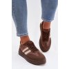 Dámske tenisky na platforme hnedé galleria / A021 BROWN (Veľkosť 36)