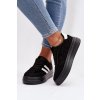 Dámske tenisky na platforme čierne galleria / A021 BLACK (Veľkosť 36)