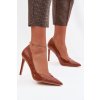 Lakované lodičky z eco kože camel jonira / S1768 CARAMEL (Veľkosť 36)