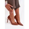 Lakované lodičky z eco kože camel jonira / S1768 CARAMEL (Veľkosť 36)