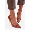 Lakované lodičky z eco kože camel jonira / S1768 CARAMEL (Veľkosť 36)