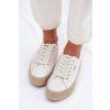 Dámske espadrilles na platforme big star tt274349 biele / (Veľkosť 38)