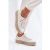 Dámske espadrilles na platforme big star tt274349 biele / (Veľkosť 38)