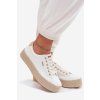 Dámske espadrilles na platforme big star tt274349 biele / (Veľkosť 38)