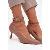 Devoria lodičky s ekosemi tmavo béžove / 2751 KHAKI (Veľkosť 39)