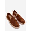 Mokasyny espadryle pánské camel rexton / C211 CAMEL (Veľkosť 40)