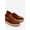 Mokasyny espadryle pánské camel rexton / C211 CAMEL (Veľkosť 40)