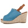 DŽÍNSOVÉ SANDÁLE ESPADRILKY  LL153JE veľ.č. 40 (Veľkosť UK7 / EUR 40)